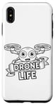 Coque pour iPhone XS Max Drone Pilot RC Quadcopter Drone Racer Cartoon