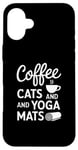 iPhone 16 Plus Funny Coffee Cats & Yoga Mats Mindful Workout Case