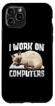 iPhone 11 Pro I Work On Computers Siamese Cat Meezer Case