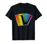 Cool Accordion Instrument in Rainbow Art for Accordionist T-Shirt