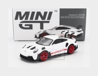 1:64 MINI-GT Porsche 911 992 Gt3 Rs Coupe 2022 White Red MGT00630-L