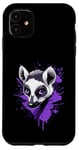 iPhone 11 Lemur in Purple and White Case