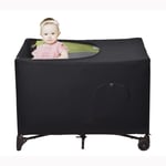 ZFZGFRCS Pack N Play Crib Canopy Breathable Net Sleep Shade Blackout A:black