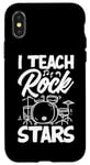 Coque pour iPhone X/XS J'enseigne aux stars du rock un professeur de musique drôle