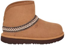 UGG Classic Mini Crescent Botte Tendance, Chestnut, 32 EU