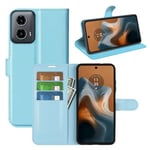 Moto G34      Pu Wallet Case    [Lightblue]