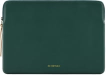 Housse Macbook 15 Pouces Compatible Avec Macbook Air 15 Pouces M3/M2 2024 2023 A3114 A2941, Pochette En Cuir Pu, Coque Pour Mac, Vert