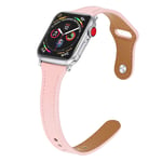 Apple Watch Series 5 44 mm klockarmband i äkta läder - Rosa