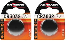 Ansmann 1516-0013 - Pile 3V en Lithium CR 3032 (Lot de 2)