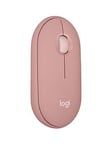 Logitech Pebble Mouse 2 M350S Slim Bluetooth Wireless Mouse, Lightweight, Quiet Clicks - Rose