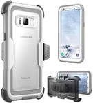 i-Blason Armorbox Series Heavy Duty Full Body Shock Reduction Bumper Case for Samsung Galaxy S8 (2017 Release), White