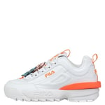 FILA Femme Disruptor Flower WMN Basket, White-Fiery Coral, 38 EU