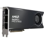 AMD Radeon™ Pro W7800, Professional Graphics Card, Workstation, AI, 3D Rendering, 32GB GDDR6, DisplaPort™ 2.1, AV1, 45 TFLOPS, 70 CUS, 260W TDP, 8K