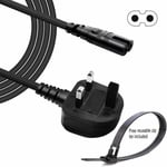 0.5m UK C7 Figure 8 Mains Power Cable Lead Compatible With Samsung LED Smart TVs