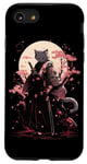 iPhone SE (2020) / 7 / 8 Cat Samurai Ninja Cat Samurai Art Ukiyo-e Case