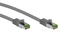 Goobay RJ45 patch-kaapeli CAT 8.1 S/FTP raakakaapelilla, AWG 26, harmaa