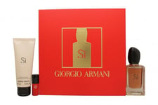 GIORGIO ARMANI SI GIFT SET 50ML EDP + 50ML BODY LOTION + MINI LIPSTICK - WOMEN'S