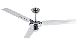 Ventilateur de plafond Sans lampe Ventilateur Chrome Chainette Tristar Z 122 cm