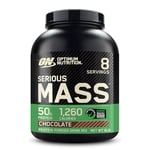 Optimum Nutrition Serious Mass Protein Powder with Creatine, Glutamine, 25 Vitamins & Minerals, High Calorie Mass Gainer, Chocolate Flavour, 8 Servings, 2.73kg, Packaging May Vary