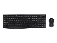 Logitech MK270 Wireless Combo - Ensemble clavier et souris - sans fil - 2.4 GHz - QWERTZ - Slovène/Croate - noir