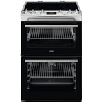 AEG Series 5000 SurroundCook Cooker with Induction Hob CIX6540ACM, Capacity 77/39L, Double Cavity Electric, Catalytic Self-Cleaning Oven, Grill Function, Heat Indicators, Cooling Fan, 894x600x600 mm