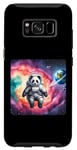 Coque pour Galaxy S8 Astronaute Panda flottant dans l'espace avec nébuleuse. Suit Planet