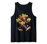 Funny Bigfoot Holding A Taco,Carrying A Taco Lover Sasquatch Tank Top