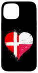 iPhone 15 Half Polish Half Danish A Cool Heart Flag for Poland Denmark Case