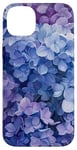 Coque pour iPhone 14 Plus Motif floral bleu hortensias