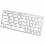 White Thin Wireless Bluetooth Keyboard For Nokia 130 (2017)