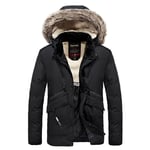 Doudoune Homme De Marque Épaississant À Capuche Detachable Manteau Homme Chaud Fourrure Parka Hommes Hiver -Zs306871