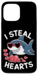 iPhone 13 Pro Max Cool Shark I Steal Hearts Valentines Day Funny Shark Boy Kid Case