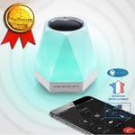 INN Smart digital radiohögtalare Färgglad diamant LED smart bluetooth högtalare Trådlös kort diamant minihögtalare