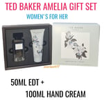 Ted Baker Amelia Coffret Gift Set  - 50ml EDT +  100ml Hand Cream for Women BNIB