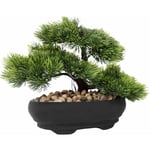 SIL - Bonsai artificielle dans pot en terre cuite 17 cm Modèle 1