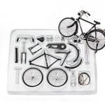 IC Miniatyr vintage cykel modell kit, barn leksak svart (DIY)