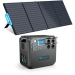 Bluetti - Kit de Groupe Electrogène 3000W AC300+B300 écologique Génerateur solaire Batterie extern avec 350W Panneau Solaire PV350, 30A Sortie rv,