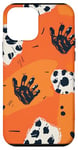 Coque pour iPhone 12 mini Imprimé animal art déco orange avec doigt coréen cœur main