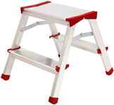 TABOURET ÉCHELLE ALUMINIUM STEP UP TIPTAP2 2 MARCHES 125KG DOUBLE MONTÉE