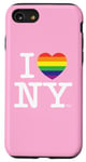 Coque pour iPhone SE (2020) / 7 / 8 Logo I Love NY Rainbow Pride