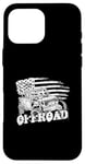 Coque pour iPhone 16 Pro Max Offroad Riding Offroad Racing Drapeau USA Offroad