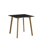 HAY - CPH Deux 210 2.0 Table Lacquered Oak Frame L75 X W75 X H73 Ink Black Top Lacquered Beech Edge - Matbord - Ronan & Erwan Bouroullec - Svart - Trä