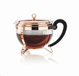 Bodum CHAMBORD Tea Maker (Stainless Steel Filter, Stainless Steel Lid, 1.3 L/44 oz) - Copper