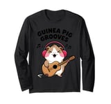 Guinea Pig Grooves Cute Pet Headphone Guitar Rock Music Kids Long Sleeve T-Shirt