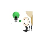 Kit Vlogging Fond vert + Anneau lumineux pour PC Bigben