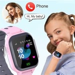 Montre Connectée Pour Enfants Garçon Et Fille,Smartwatch,Moniteur D'activité Physique,De Localisation Lbs,Horloge L's,Appel Téléphonique,Écran Tactile Léger,Cadeau - Type Rose