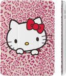 Coque Pour Ipad 2020 À Imprimé Léopard Rose Hello Kitty, Matériau Tpu Résistant Aux Chocs, Réglage Automatique De L'angle De Veille/Réveil, Jolie Coque De Protection Transparente 10.2in