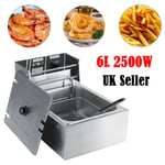 6L Electric Deep Fat Fryer Non-Stick Stainless Steel Healthy Food Frying Oil UK