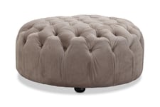 Chesterfield Fotskammel - Lysegrå Fløyel Puff Beige