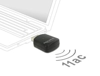 Delock Wireless Lan Usb Mini Stick - Nätverksadapter - Usb 3.0 - Wi-Fi 5 - Svart